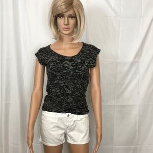 BKE Black and Gray Burnout Tee Size Small EUC!